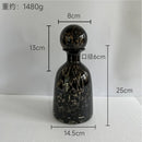 Axyaa Leopard Print Glass Vase with Lid, Flower Arrangement Home Decor