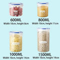 Axyaa Large Capacity Sealed Storage Box Set - Transparent Kitchen Organizer Jars