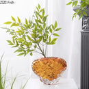 Axyaa Amber Glass Vase for Stylish Flower Arrangement and Desk Decoration