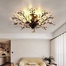 Axyaa Crystal Industrial Chandelier for Living Dining Bedroom