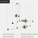 Axyaa Light Luxury Restaurant Bar Counter Glass Pendant Lights.
