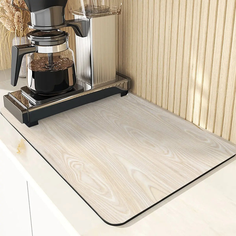 Axyaa Kitchen Coaster: Absorbent Drying Mat, Arbor Print, Dish Drying Mats, Table Pads