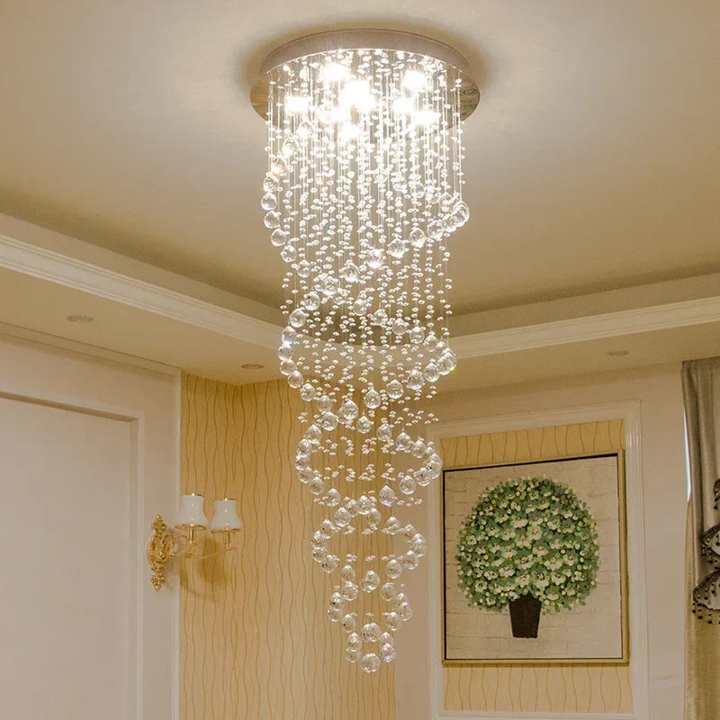 Luxury Axyaa Led Chandelier for Staircase Hotel Villa Bedroom Pendant Light