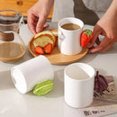 Axyaa Camellia Flower Tea Cup Ceramic Mug Lemon Strawberry Breakfast Coffee Cup