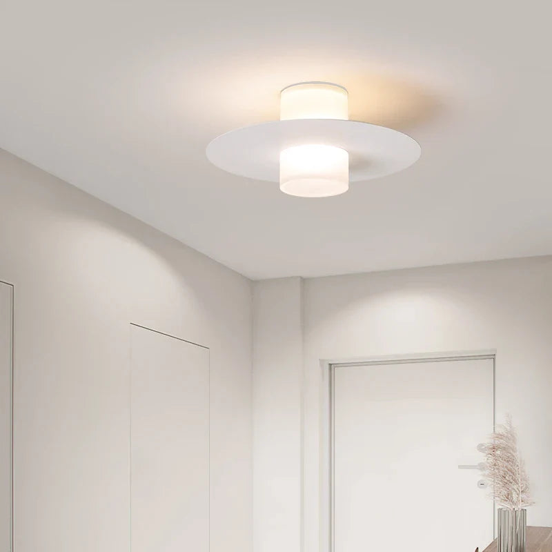 Axyaa Modern Chandelier Ceiling Light for Living Room, Kitchen, Bedroom - Black/White