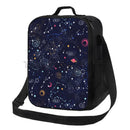 Axyaa Space Planet Insulated Lunch Box Galaxy Cooler Tote Large Lunch Bag with Shoulder Strap