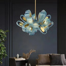 Axyaa Peacock Leaf LED Ceiling Chandelier for Living Room & Staircase