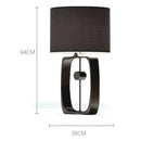 Axyaa Black Iron Desk Lamp with Linen Fabric Shade & E27 LED Bulb