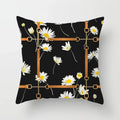 Nordic Daisy Print Pillow Cover by Axyaa - Modern Floral Cushion for Living Room