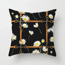 Nordic Daisy Print Pillow Cover by Axyaa - Modern Floral Cushion for Living Room