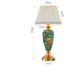Retro Floral Ceramic Floor Lamp Tray Design Nordic Style LED Light by Axyaa