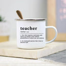 Teacher Enamel Mug by Axyaa - Creative School Water Cup - Perfect Teachers Day Gift