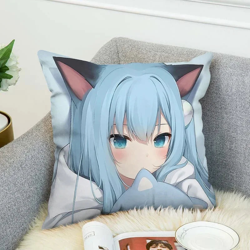 Axyaa Shizuku Anime Pillow Covers 45*45 Cushion Cover for Fall Decor