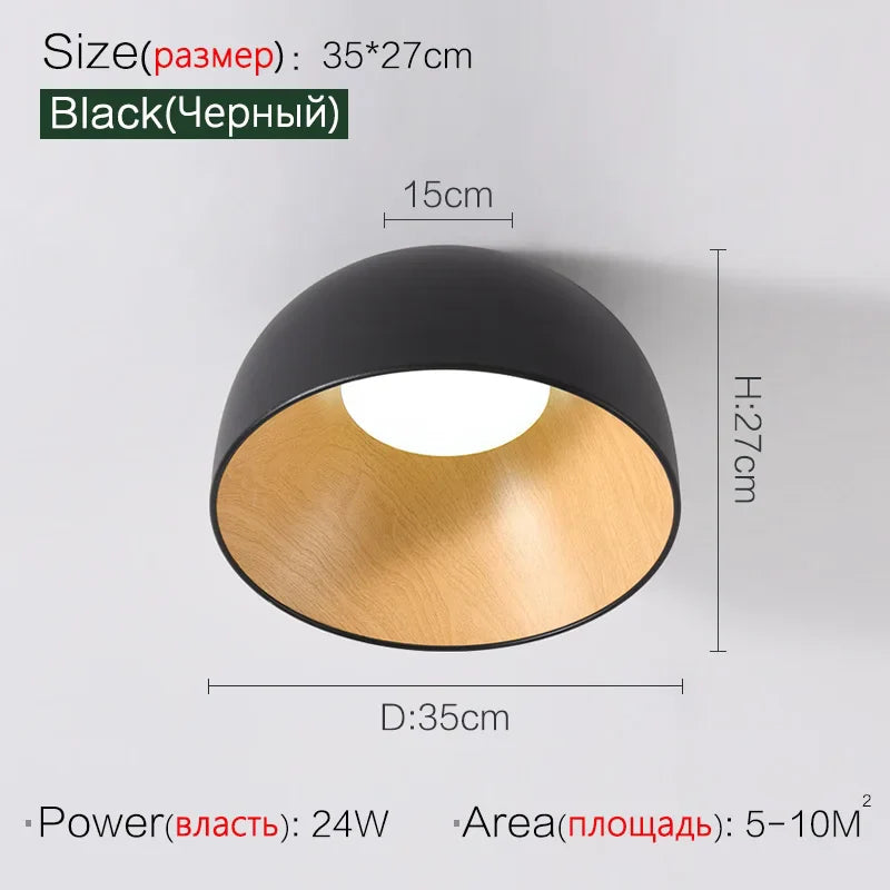 Axyaa Wood Grain Ceiling Study Lamp