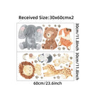 Axyaa Cute Africa Animals Wall Stickers for Kids Room - Elephant, Giraffe, Bear, Fox