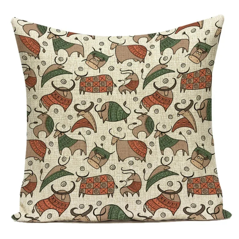 Axyaa Cartoon Pillow Cover: Cute Print Pillow Cover for Home, Bedroom, & Car