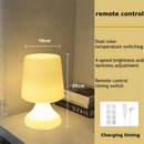 Axyaa Dazzling Mushroom Table Lamp, Rechargeable Dimmable LED Night Light for Modern Home Decor