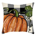 Axyaa Buffalo Check Print Linen Pillow Cover 45x45 for Fall Thanksgiving Decor