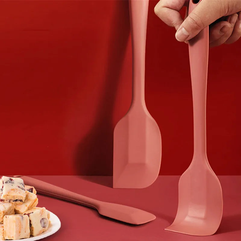 Axyaa Silicone Cream Scraper & Spatula Cutter - Kitchen Baking Pastry Tool
