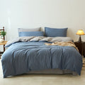 Axyaa 100% Cotton Yarn-Dyed 4-Piece Duvet Set - Ultra-Soft Bedding