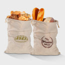 Axyaa Linen Bread Bag: Reusable, Drawstring Homemade Artisan Bread Storage Bag