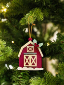 Axyaa Christmas Acrylic Barn Hanging Decor - Festive Tree Ornament