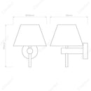 Axyaa LED Fabric Wall Lamp for Bedroom Living Room Study Lighting