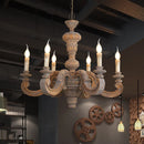 Axyaa French Wooden Chandelier for Living, Dining, Bedroom, Restaurant