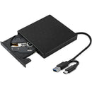 Axyaa Portable 2-in-1 USB-C DVD Burner RW CD Writer for Laptop, PC