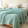 Axyaa Soft Cotton Throw Blanket, Hollow Comfort Towel Quilt, Breathable Summer Bed Cover