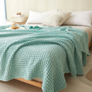 Axyaa Soft Cotton Throw Blanket, Hollow Comfort Towel Quilt, Breathable Summer Bed Cover