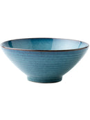 Axyaa 8-inch Ramen Bowl Set - Retro Ceramic Soup Bowl with Bamboo Hat Design