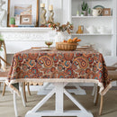 Axya American Floral Jacquard Bohemian Table Cloth - Thick, Stylish Table Cover