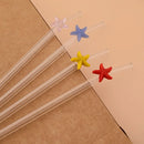 Axyaa Starfish Glass Straws - Set of 4 | Trendy Eco-Friendly Drinkware