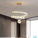 Axyaa Flower Pattern Crystal Chandelier for Dining Table and Bedroom