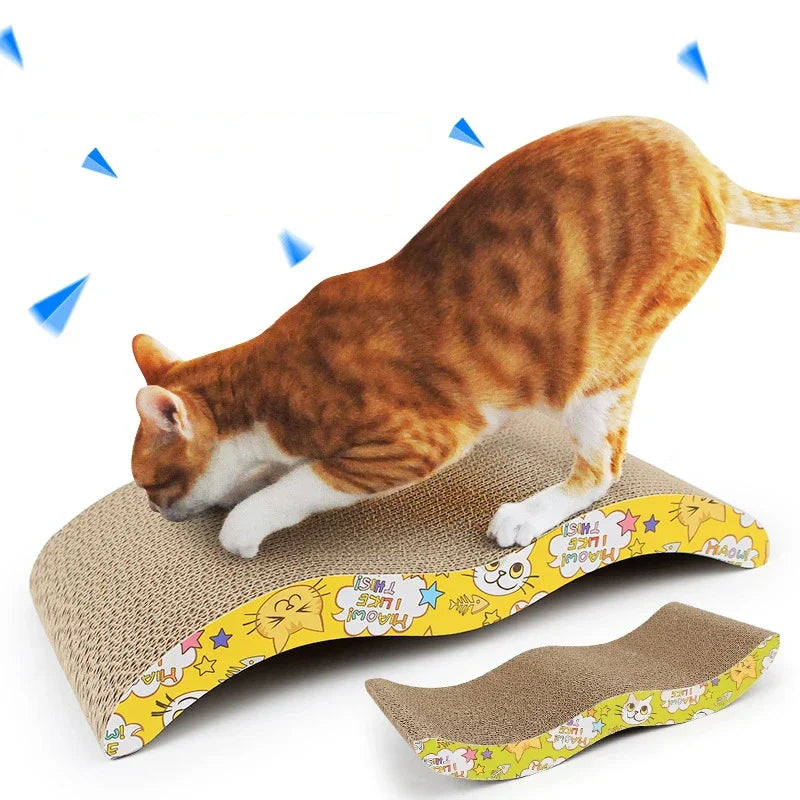 Axyaa Cat Scratch Board: Durable Corrugated Furniture Bed for Cats
