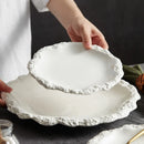Axyaa Rockpattern Swing Plate Vegetable Plate Ceramic Tableware