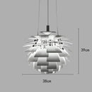 Axyaa Aluminum Chiba Chandelier LED Pendant Light for Modern Living & Dining Rooms