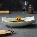 Axyaa White Ceramic Salad Bowl for Restaurant and Hotel Cold Dishes