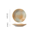 Axyaa Creative Ceramic Dinner Dessert Snack Sushi Steak Plates Vintage Specialty Tableware