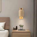 Nordic Modern Wood & Stone Wall Sconce Aplique Pared by Axyaa