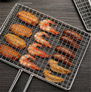 Axya Stainless Steel BBQ Grill Net - Round Grid Grate for Camping & Outdoor BBQ