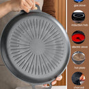 Axyaa Non Stick BBQ Grill Pan: Korean Barbecue Roasting Plate & Camping Cookware
