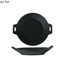 Axya Ceramic Double Ear Plate Restaurant Deep Plate - Creative Tableware