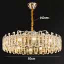 Axyaa Crystal Chandelier Pendant Light for Luxury Living Room Dining Ceiling Fixture