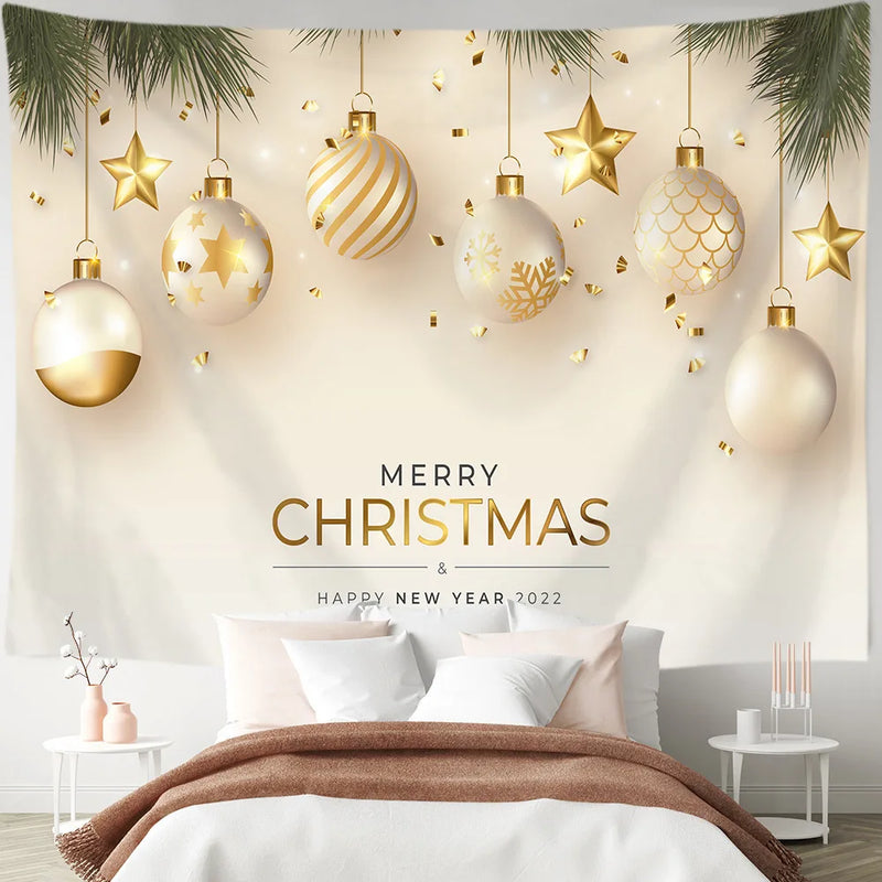 Axyaa Christmas Tapestry: Festive Holiday Party Decoration for Home Living Room Bed