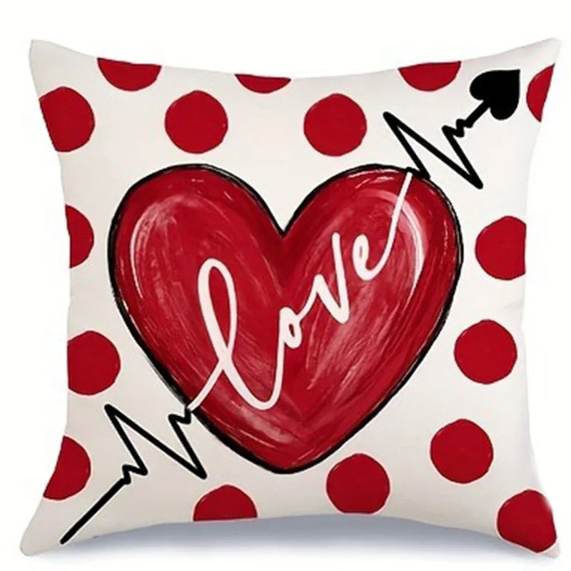 Axyaa Love Bottle Pattern Pillowcase for Home Sofa Decor