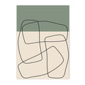 Axyaa Abstract Colorful Lines Wall Art Canvas Painting Nordic Print for Modern Living Room