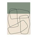 Axyaa Abstract Colorful Lines Wall Art Canvas Painting Nordic Print for Modern Living Room