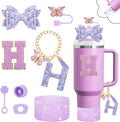 Axyaa Cup Set: Straw Topper, Boot, Stoppers, Handle Charms, Sticker for 30oz 40oz Tumbler